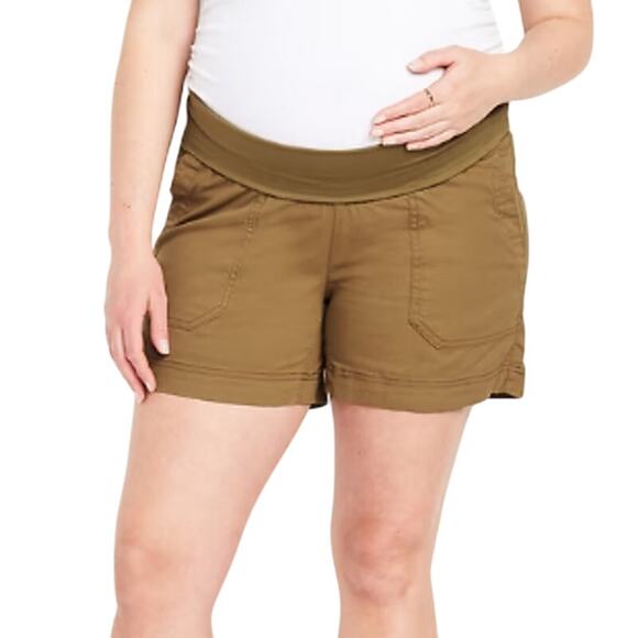 Old Navy Maternity Rollover Waist OGC Chino Shorts 5" Inseam Size Large - Picture 1 of 4
